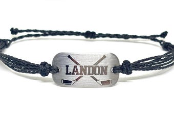 Hockey bracelet, personalized waterproof sports jewelry, team gifts