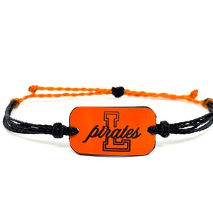 School Spirit Shop, school name bracelet, personalized waterproof sports jewelry, custom team colors, team gifts
