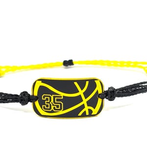 Personalized Basketball Bracelet, custom team colors, waterproof sports jewelry, team gifts