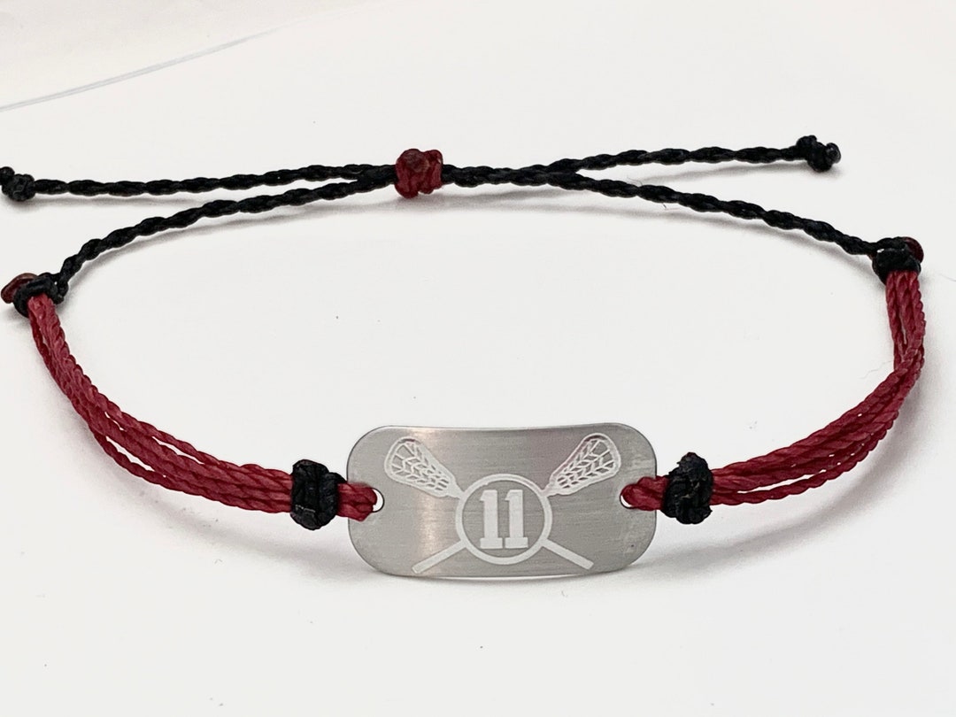 Lacrosse Bracelets, Personalized Waterproof Sports Bracelet, Team Gifts