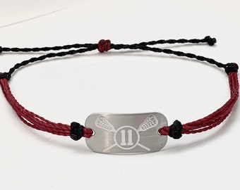 Lacrosse bracelets, personalized waterproof sports bracelet, team gifts