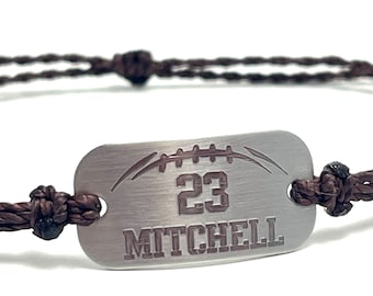 Football bracelet, personalized with name, waterproof sports bracelet, team gifts