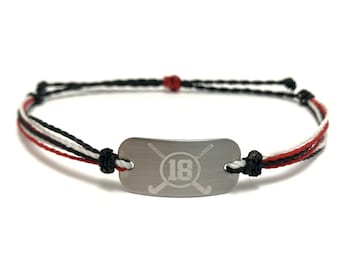 Field Hockey bracelet, personalized waterproof sports bracelet, team gifts, field hockey gift