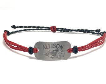 Volleyball bracelet, personalized waterproof sports bracelet, team gifts