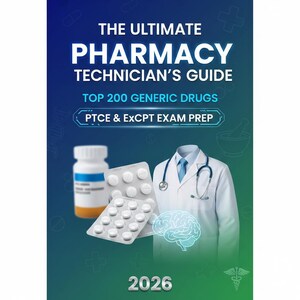 PTCB/ExCPT Top Drugs Study (Digital Download). Top 300 drugs printable e-book PDF file, flashcards interactive and crossword puzzles image 2