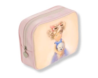 Chloé - Leder Kulturbeutel, Elegante Reise Makeup Tasche, Kosmetik Organizer, Limited Edition "Les Petites Mondaines"
