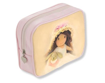 Sophie - Leder Kulturbeutel, Elegante Reise Makeup Tasche, Kosmetik Organizer, Limited Edition "Les Petites Mondaines"
