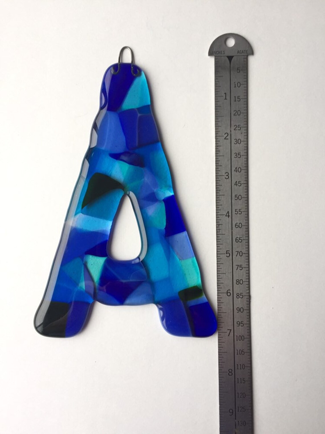 Fused Glass Letter Personalized Letter Art Initial Wall Etsy