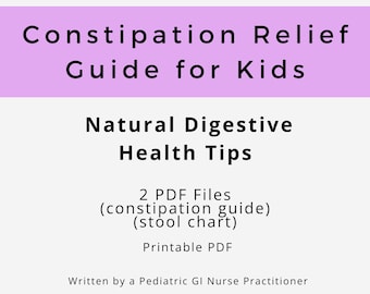 Constipation Relief Guide for Kids | Natural Digestive Health Tips | Instant Download PDF