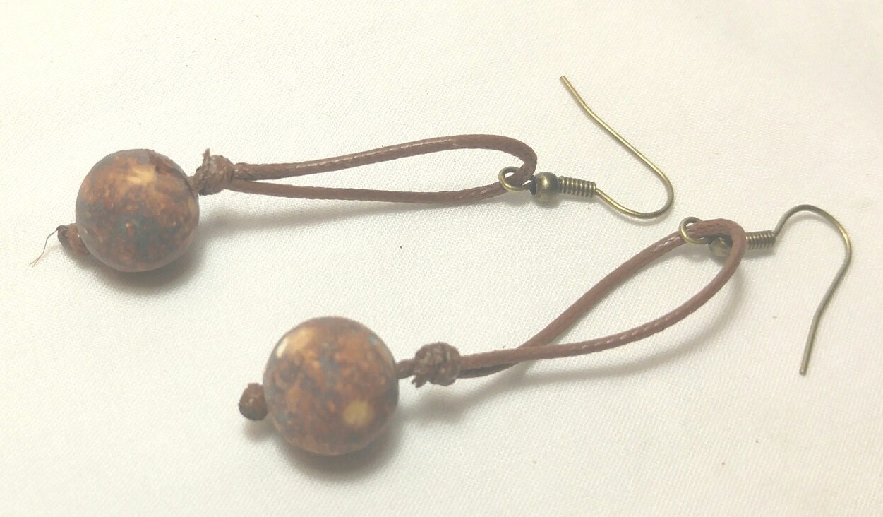 Earrings Western Jewelry Brown Western Earrings Brown Etsy