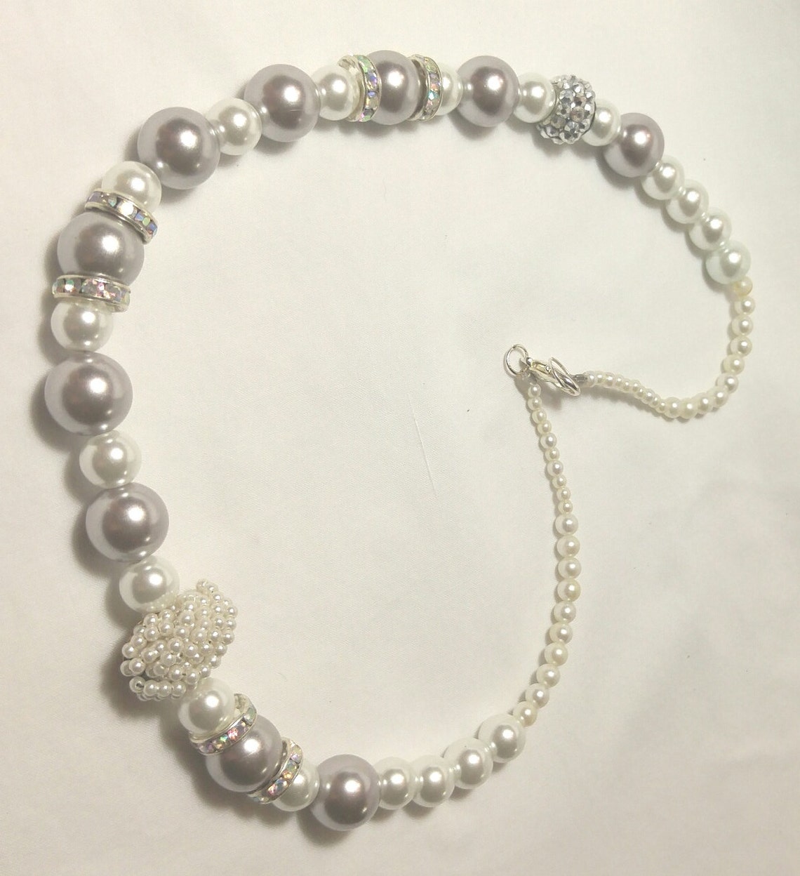 Necklace Faux Pearl Statement Necklace Wedding Jewelry Etsy