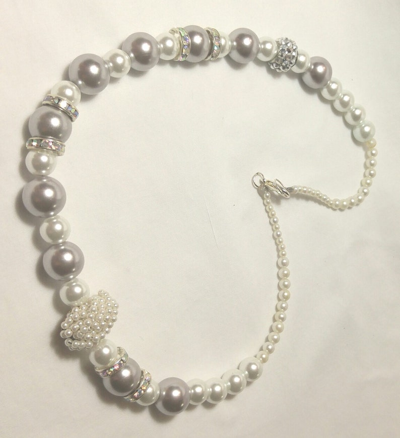 Necklace Faux Pearl Statement Necklace Wedding Jewelry Etsy