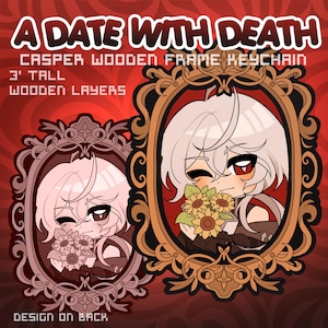 ADWD En dejt med döden inramad nyckelring || Casper solrosberlock || 6,5 cm