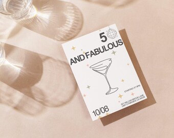 50th birthday invitation (editable digital download)