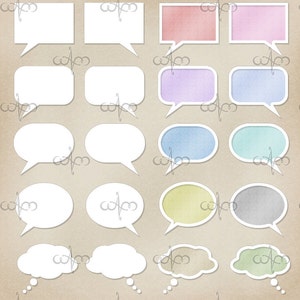 Speech Bubbles Clip Art Graphic Design Pattern for your art projects