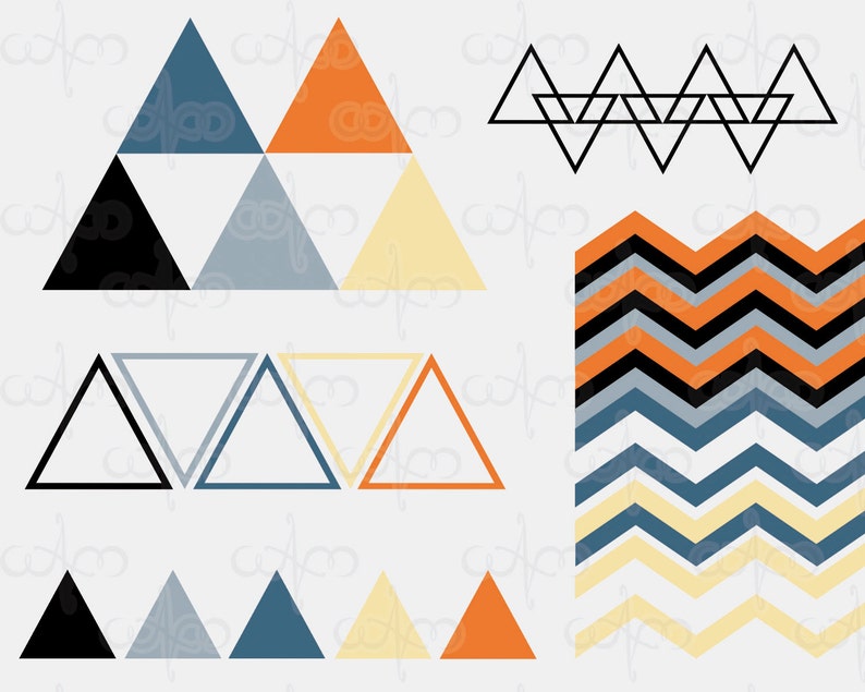 Geometric Clip Art Graphic Design Pattern for your art projects image 1