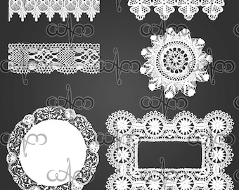 Lace Clip Art - Graphic Design Pattern for your art projects