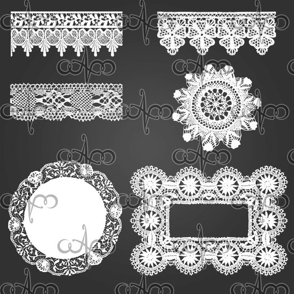 Lace Clip Art - Graphic Design Pattern for your art projects