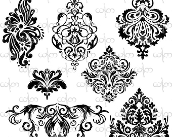 Damask Clip Art 3 - Graphic Design Pattern for your art projects