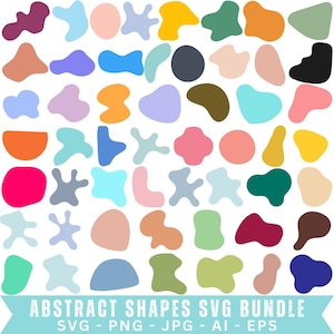 Abstract Shapes Clipart Bundle, Hand-Drawn Doodle SVG (Digital Download)