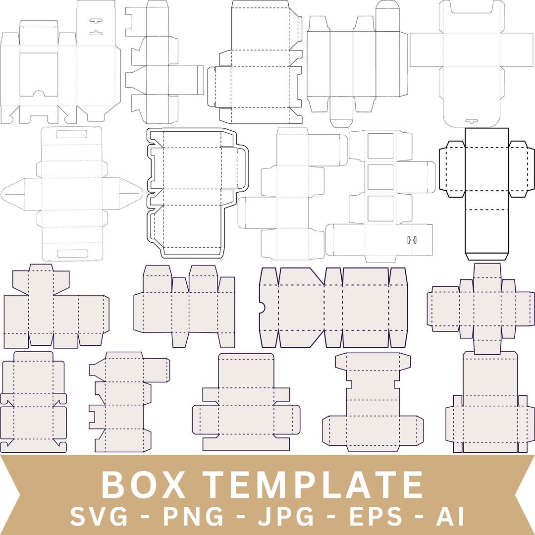 Box Template SVG Bundle DIY Paper Craft Gift Boxes Favor Gift Box Template SVG Bundle DIY Paper Craft Gift Boxes Favor Gift