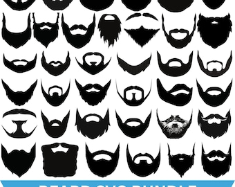 Paquete SVG de barba: Archivos de corte para Cricut (descarga digital)