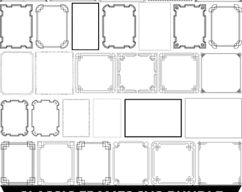 Classic Frames SVG Bundle, Vector Label Borders, Emblems (Digital Download)