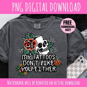 Funny Tattoo Pride PNG: Shirt Design, Commercial Use (Digital Download