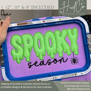 Spooky Season Embroidery Design  Drip Applique Digital Download Halloween Machine Embroidery File