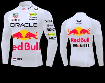 PDF con la guía de colocación y tamaño de los logotipos de la camiseta interior de Red Bull de F1 - Blanco