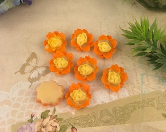 10 Pcs  Wildflower Lvory  Cabochon(17mm)（24-02）