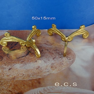 2pcs -(15x45mm) Display Golden Platd Stand For Goose Egg and Duck