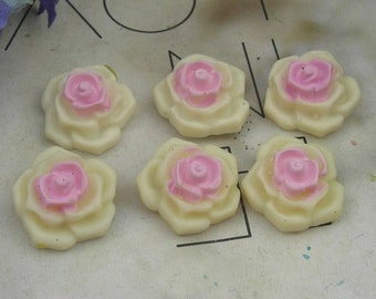 6 Pcs (10mm)Beautiful Rose Cabochon,(CA-006)