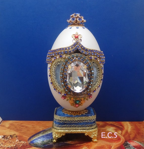 Swarovski Crystal Egg Jewelry Box: Musical Goose Egg Keepsake - Etsy