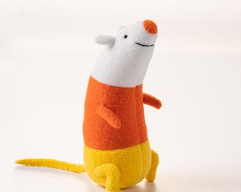Science Mouse Plush Toy - Adventure Time Inspired Handmade Stuffed Animal, Gift for Cartoon Fans
