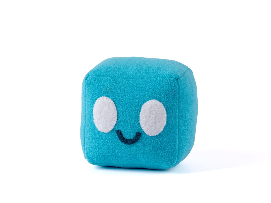 Cyan Blue Square Plush Toy, JSAB Stuffed Animal, Indie Game Fan Gift - Etsy