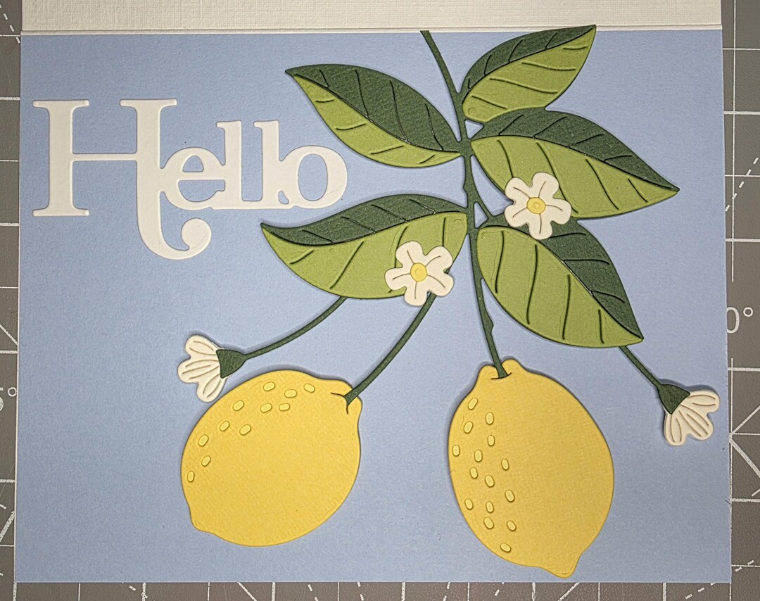 Hello Lemon Card - Etsy