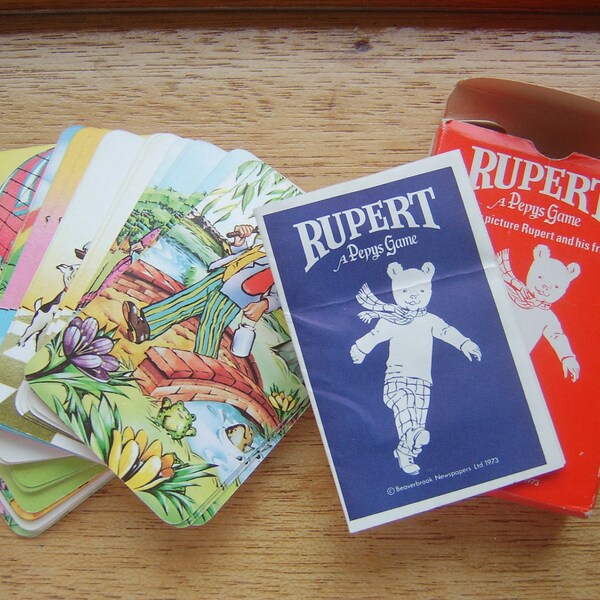 Vintage Rupert Bear Childrens Card Game