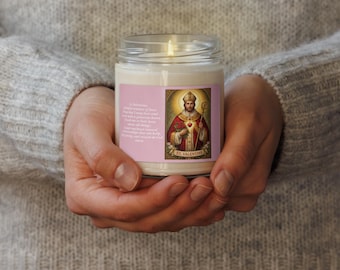 St. Valentine Catholic Soy Prayer Candle | Holy Love, Marriage & Relationship Devotion