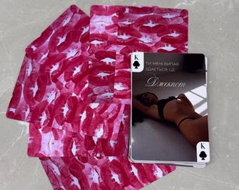 Custom spicy photo playing cards, spicy romantic card game, valentines gift for him or her