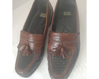 Men's Size 10 Leather Nunn Bush Casual  Brown And Black Shoes