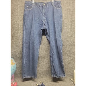 Wrangler Authentics Mens Relaxed Fit Jeans Blue Denim 44x30 9760WDR Cotton image 2