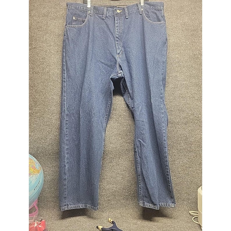 Wrangler Authentics Mens Relaxed Fit Jeans Blue Denim 44x30 9760WDR Cotton image 2