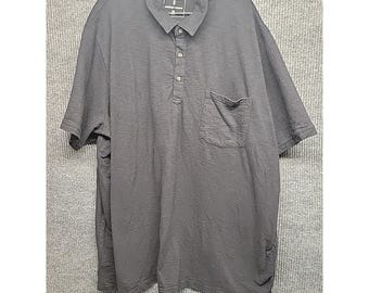 Mens 3XLT  Short Sleeve Black Pocket Golf Polo Shirt