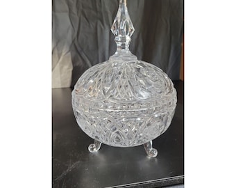Clear Cut Crystal Candy Dish