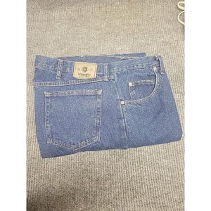 Wrangler Authentics Mens Relaxed Fit Jeans Blue Denim 44x30 9760WDR Cotton image 1