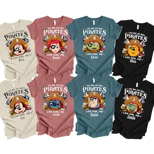 Custom Disney Pirates Family Shirts, Disney Pirates of Caribbean Shirts,  Pirate Tee, Pirate's Life, Disney Cruise Shirt, Mickey and Friends