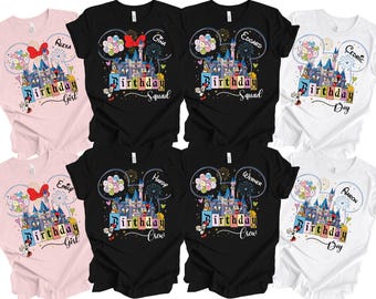 Disney Birthday Trip Shirts, Disney Girl Shirt, Disney Boy Shirts, Disney Birthday squad, Disney Birthday Family Shirt, Birthday Name Shirts