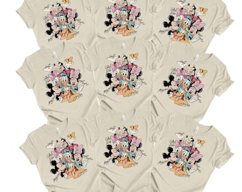 Retro Mickey and Friends Signatures Shirt, Magical Shirt, Disney Characters Tee, Disney Mouse Head Tee, Vintage Disney Shirt, Retro Disney