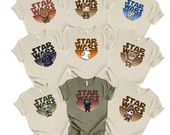 Star Wars Family Shirts, Matching Family Tees, Star Wars Character Shirts, Star Wars Squad Shirts, Family Disney Trip Tees, Crew Star Wars